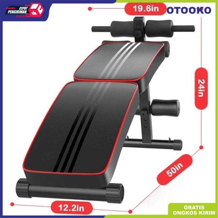 Kursi Fitnes Gym sit up bench press 2 in 1 Papan Situp adjustable