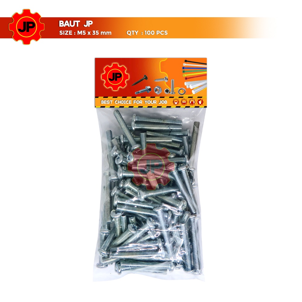 BAUT JP M 5 x 35 MM - SEKRUP SKRUP BAUT JP 5x35 M5 x 35 ISI 100 PCS