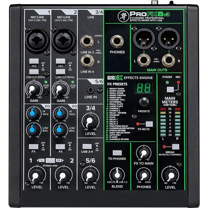 Mixer Mackie Pro FX6 V3 Mackie Pro FX6V3 / PROFX6V3 Original