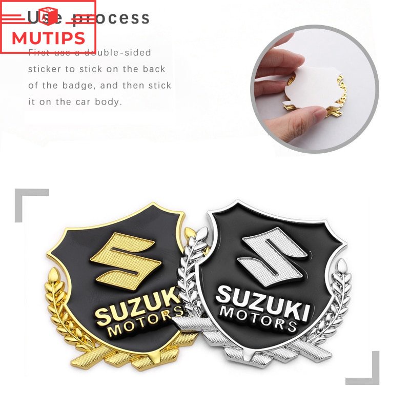 Stiker Emblem Logo Suzuki 3D Bahan Metal Untuk Belang Swift V100 RG Best Rc80 Rgv Jimnny