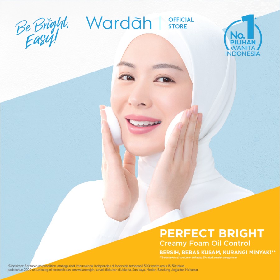 PROMO!!! Wardah Perfect Bright Creamy Foam Oil Control 20 ml (kombinasi Licorice dan Vitamin B3)