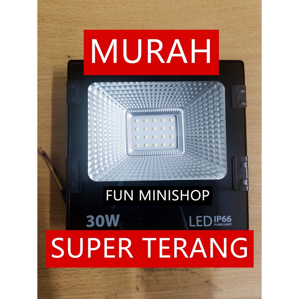 Lampu sorot kap sorot floodlight LED 30w 3000k/kuning 6000k/putih