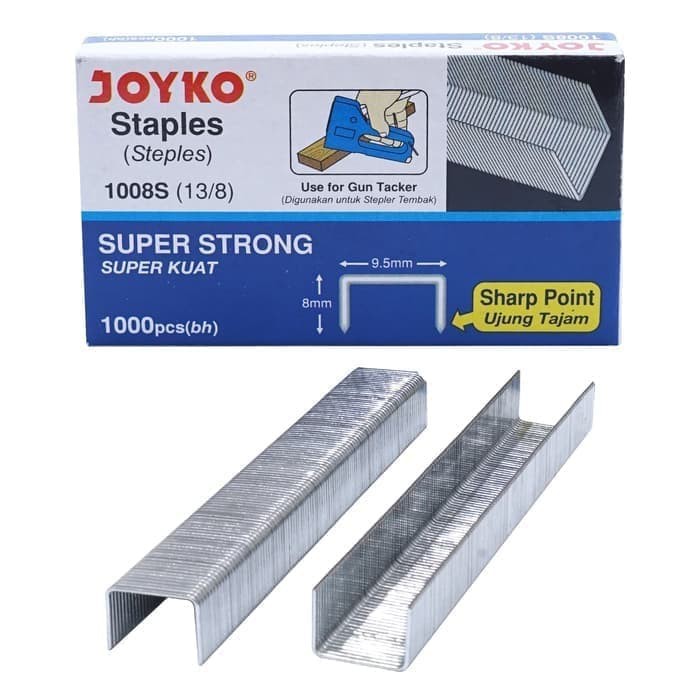 

Staples / Isi Stapler / Gun Tacker Refill Joyko 1008S (13/8) (10pcs)