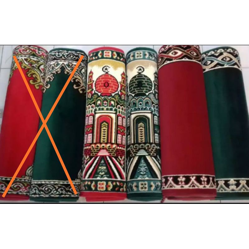 Karpet Masjid Permadani Sajadah Roll Medeena Ukuran 105 X 570 CM Rol Sejadah Mushola Medinah Padat d