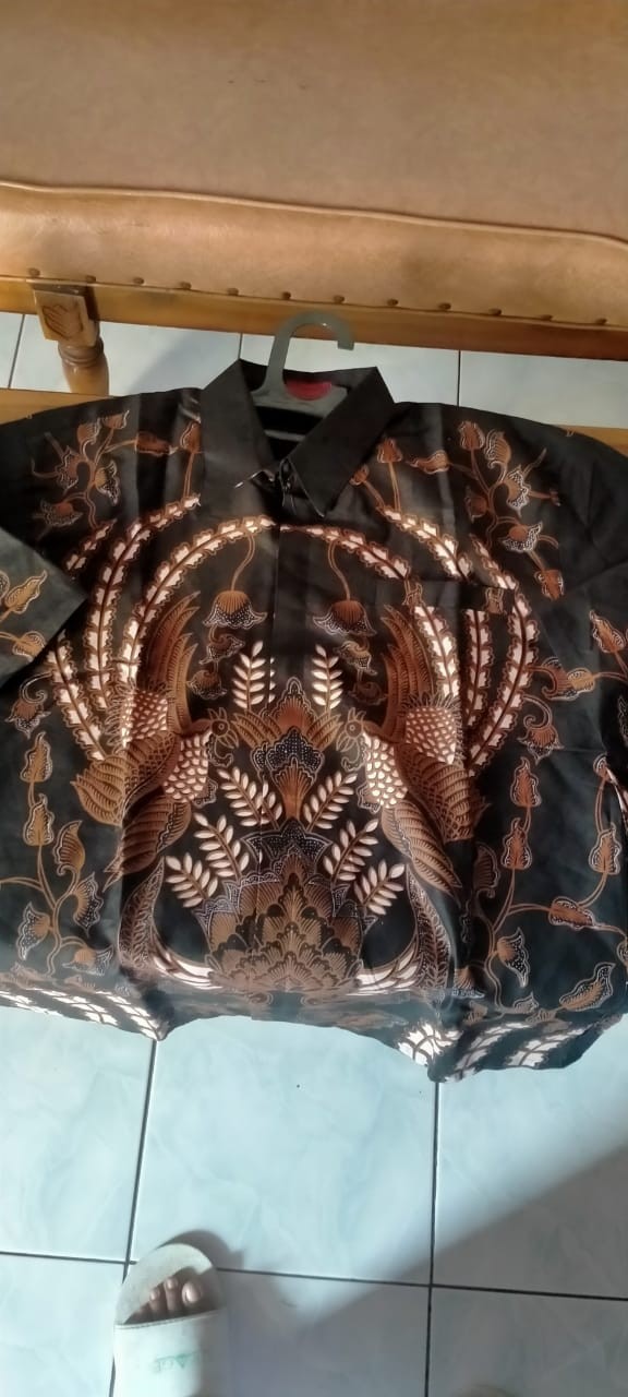 Batik Solo Saranghae Kemeja Pria Katun Cabut Sragenan Full Furing