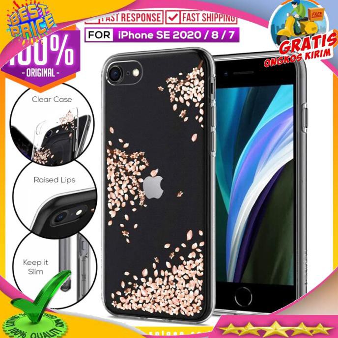NEW PRODUK CASE IPHONE SE 2020 / 8 / 7 SPIGEN LIQUID CRYSTAL BLOSSOM CASING COD