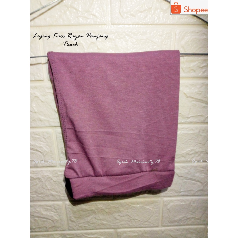 LEGGING PANJANG WANITA BAHAN KAOS RAYON TEBAL SIZE. ( M .L .XL )-Peach