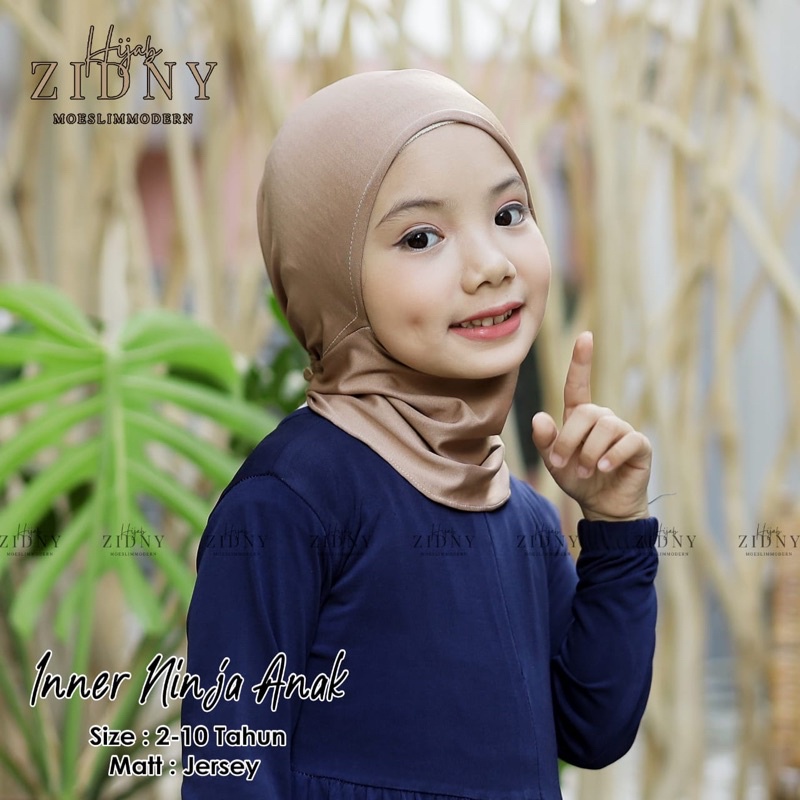 dalaman hijab anak ninja bahan Jersey premium