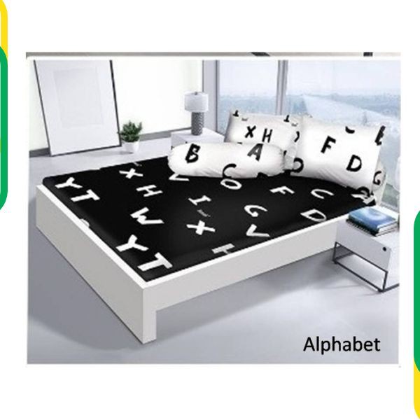 Sprei Hawaii Motif Alphabet 180x200 , Zaff