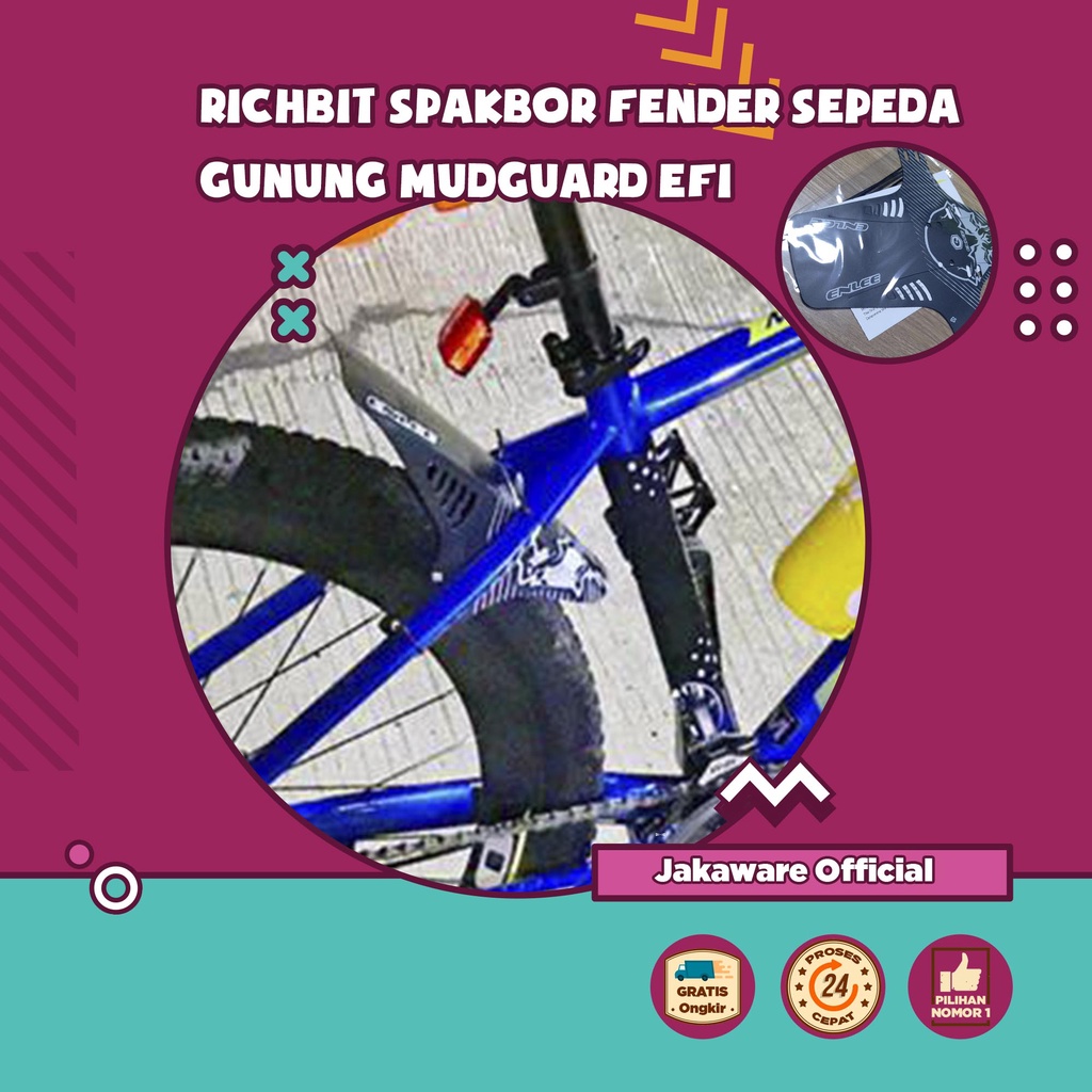SPAKBOR FENDER DEPAN SEPEDA GUNUNG MUDGUARD EF1 SEPEDAH SLEBOR BIKE PENAHAN CIPRATAN AIR MTB DEPAN B