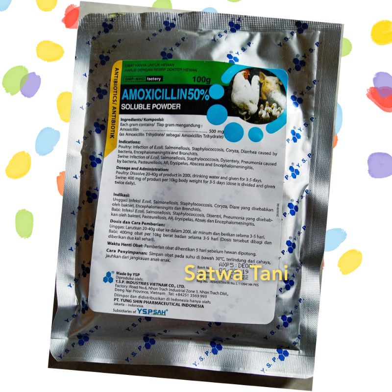 Amoxicillin50 % obat unggas dan babi konsentrasi tinggi dan ampuh