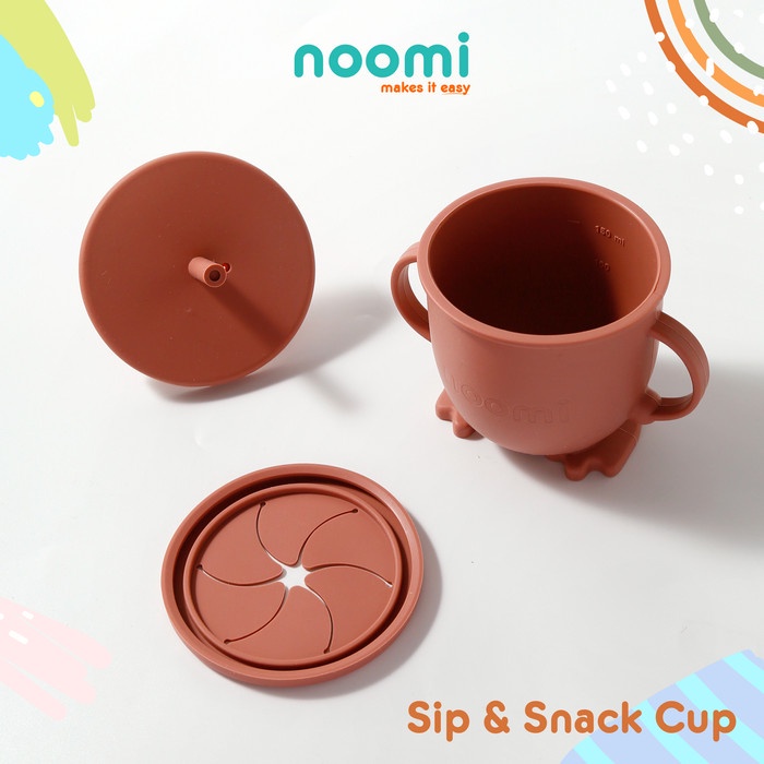 NOOMI MURAH SIP AND SNACK CUP BOTOL MINUM SILICONE / TEMPAT SNACK ANAK CANGKIR