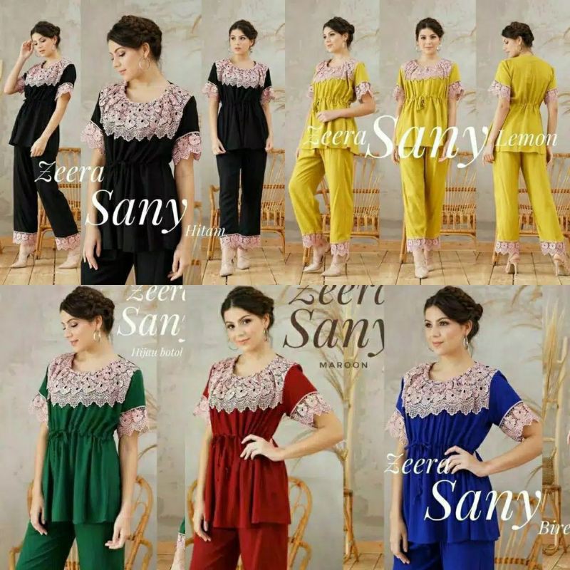 SETELAN BAJU TIDUR PIYAMA ARAB RENDA