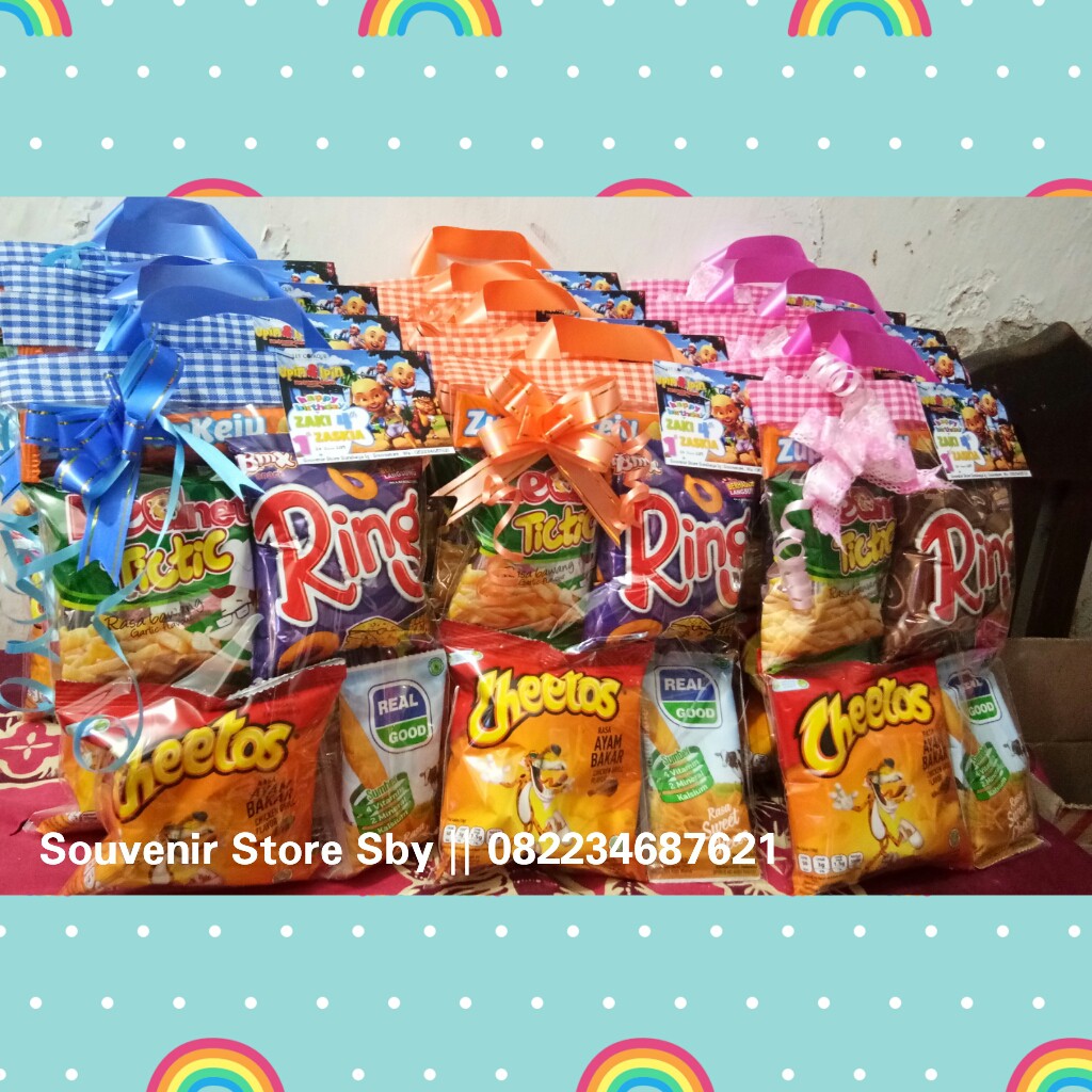  SNACK  ULTAH  ANAK MURAH bingkisan ultah  anak paket 