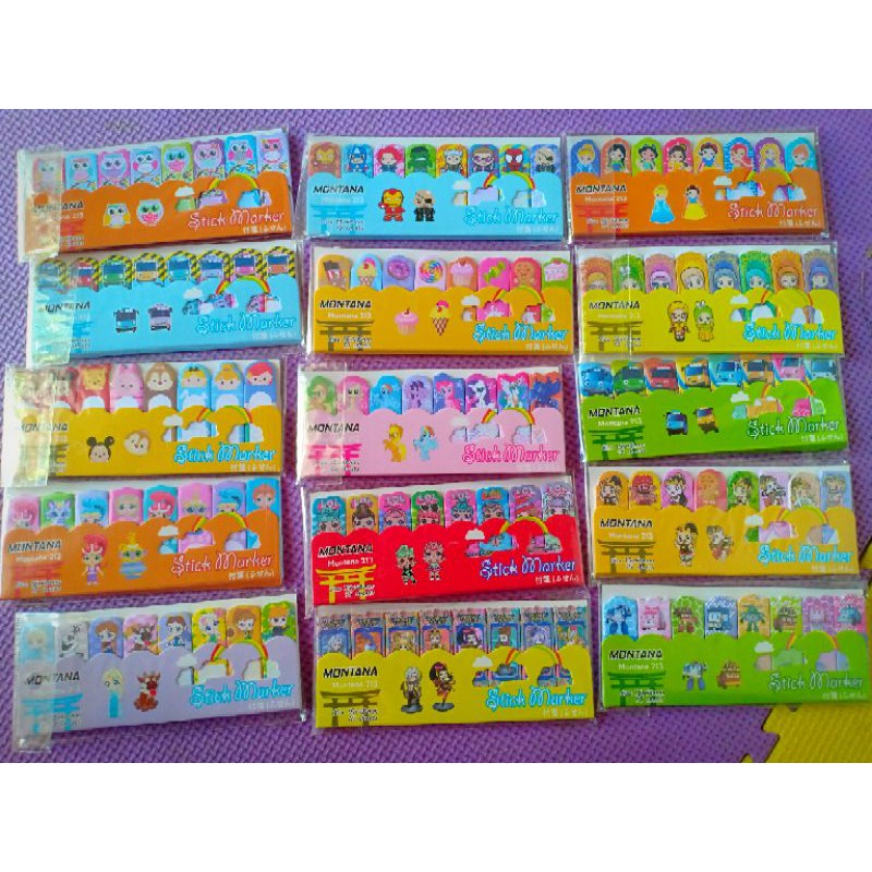 

(22gr) 1pak pembatas buku sticky notes kertas isi 8 gambar