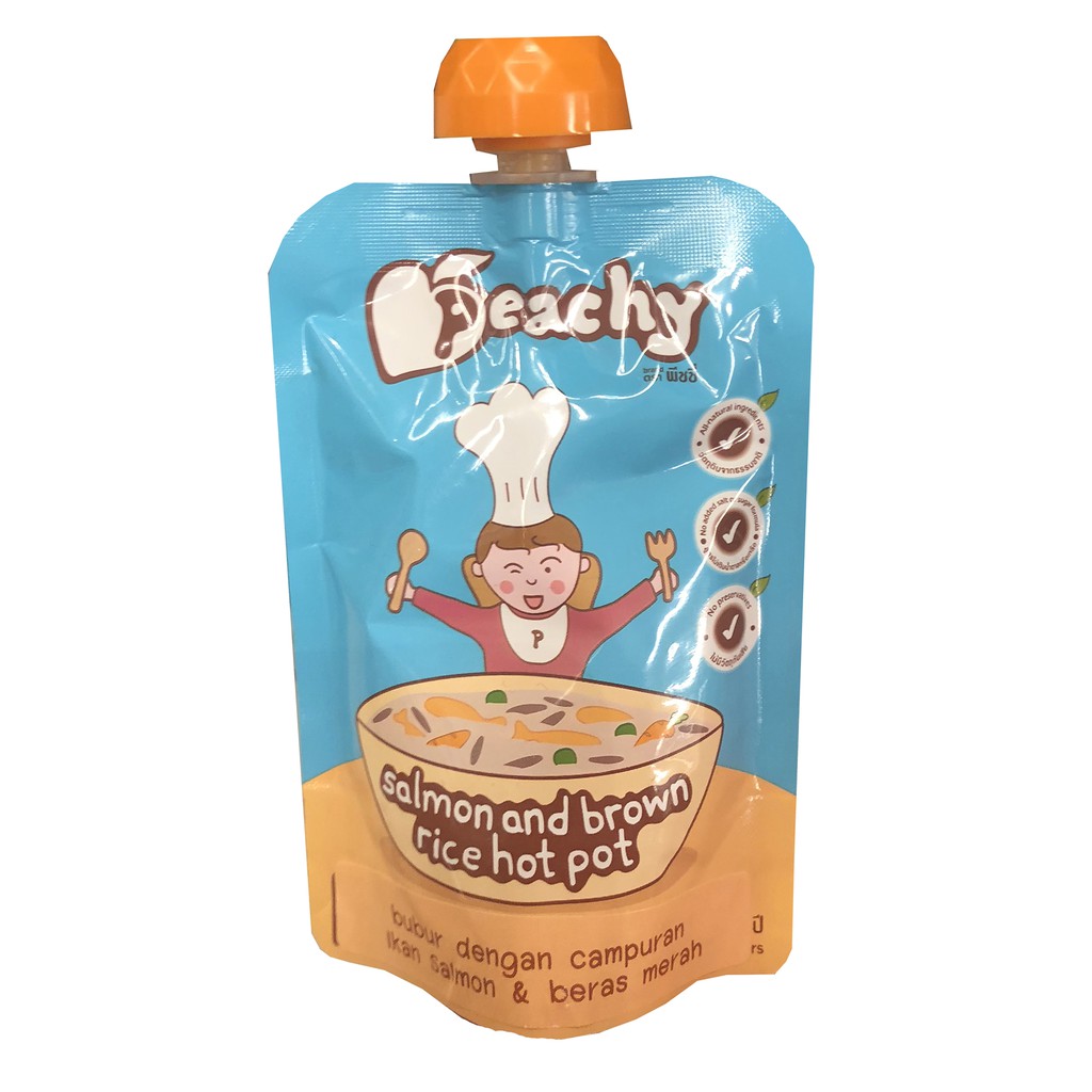 Peachy Apple MangoBanana Puree Makanan Bayi Intant Untuk Travelling 125gram