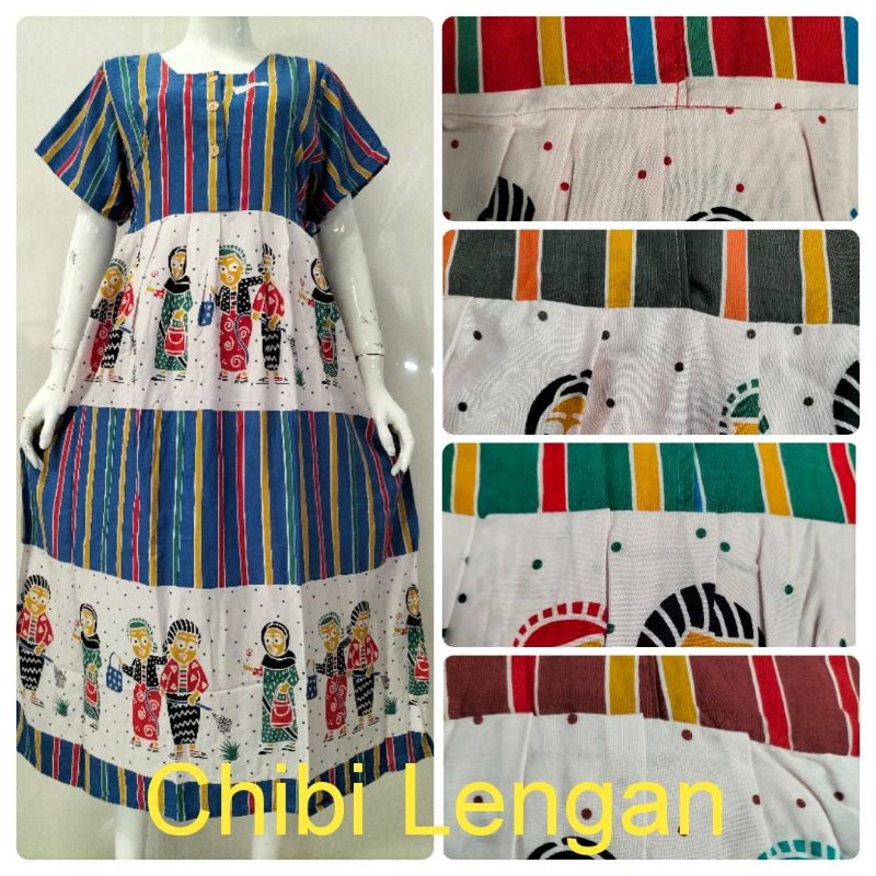 Daster HAP chibi lengan bu tejo salur besar