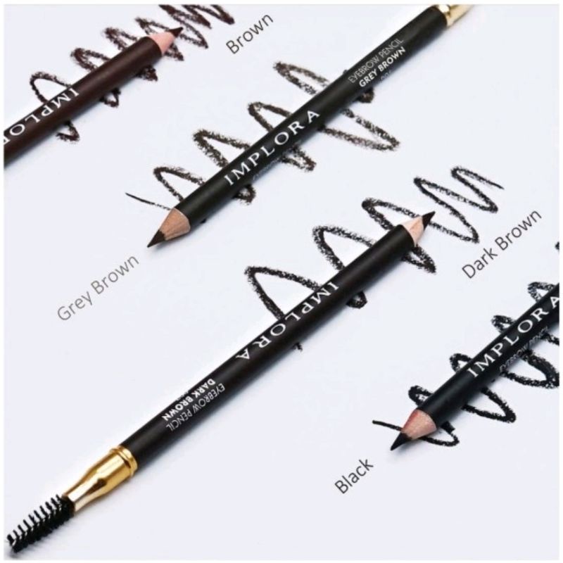 ORIGINAL Pensil Alis Implora Eyebrow Pencil  2 in 1 Soft Type Eye Brow