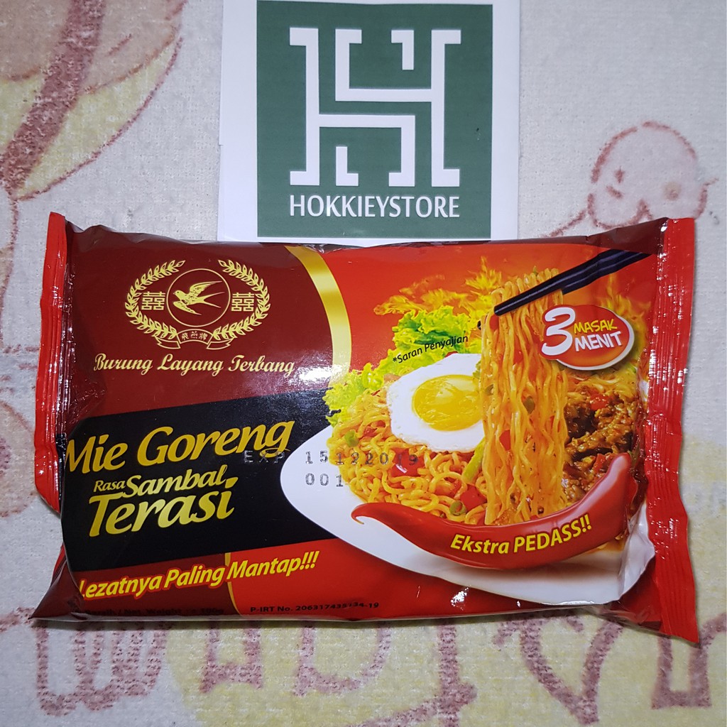 Mie Goreng Rasa Sambal Terasi Cap Burung Layang Terbang Shopee