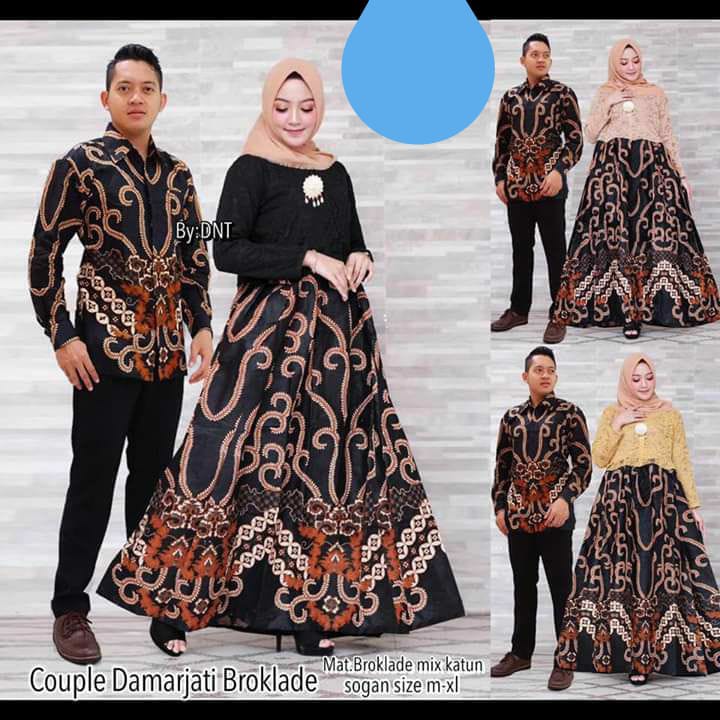 GROSIR BATIK GAMIS COUPLE DAMARJATI BROKLADE