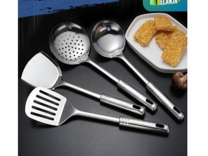 Spatula Set isi 4pcs 1092 - Spatula Sutil Stainless Steel