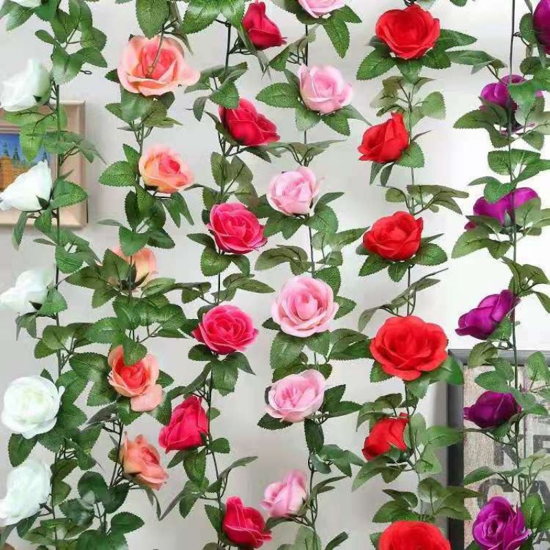 Bunga Mawar Rambat X9 / bunga sulur rambat bunga mawar rose plastik artificial