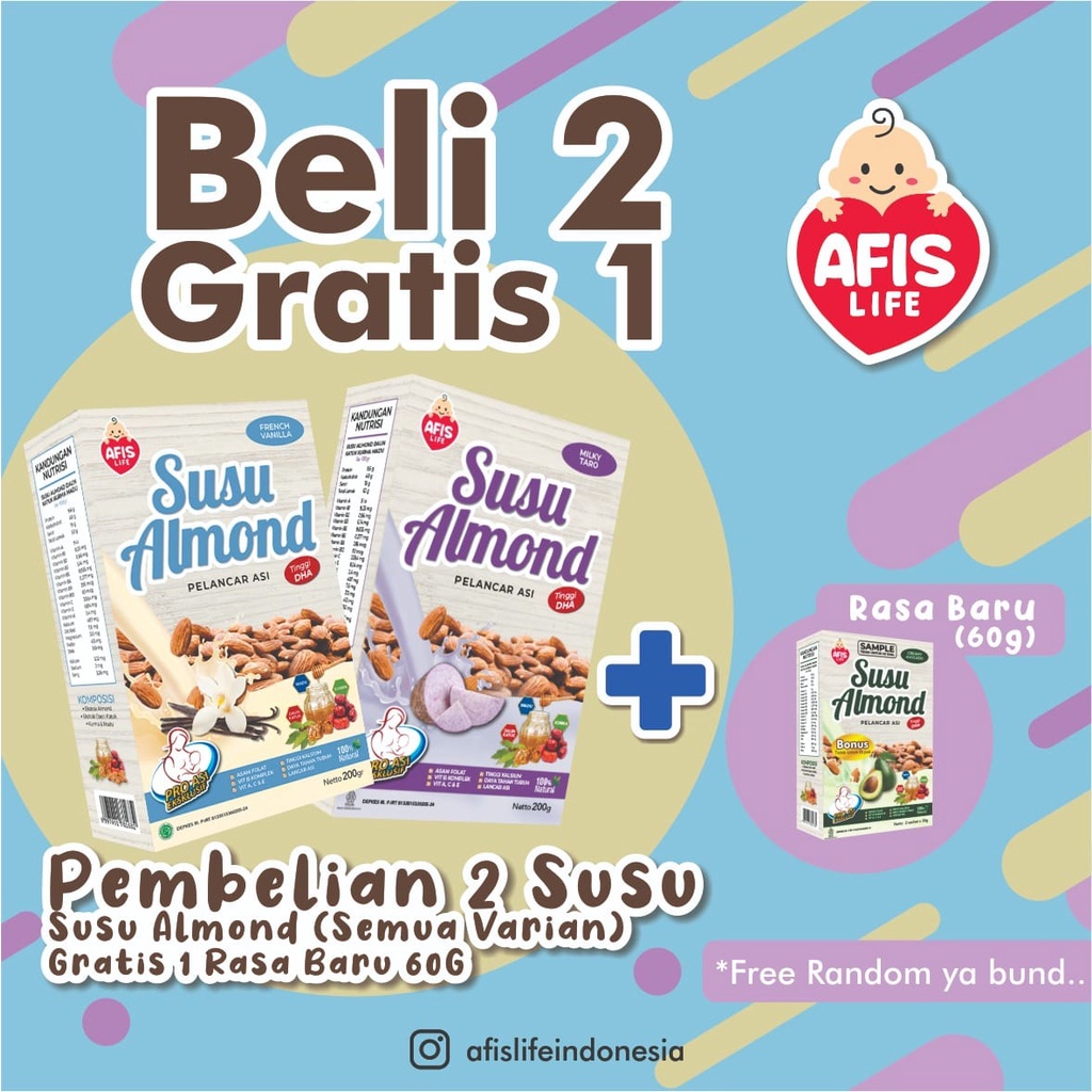 Susu Almond, Afis Susu Almond Pelancar Asi/Susu Pelancar Asi/Susu Almond Asi Booster/Pelancar Asi/Pe