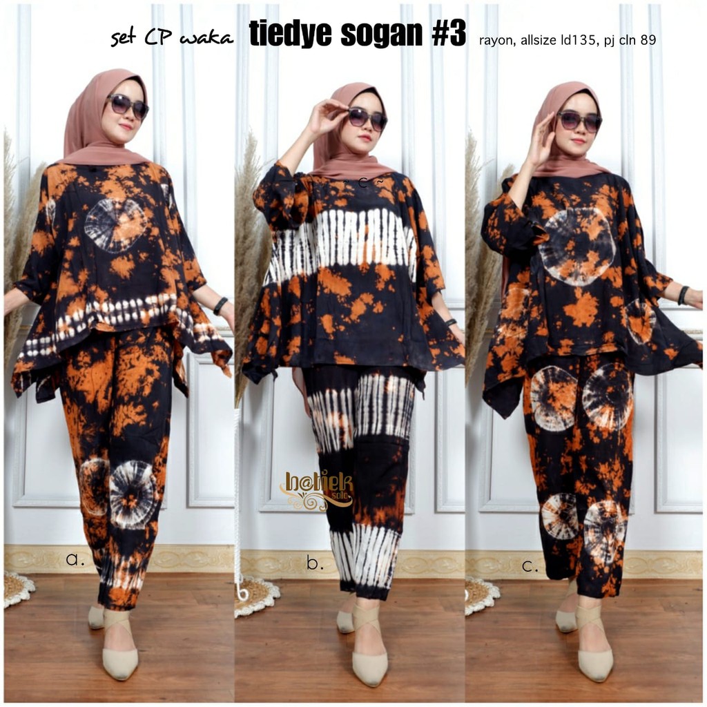 Set cp waka tiedye sogan #3 new