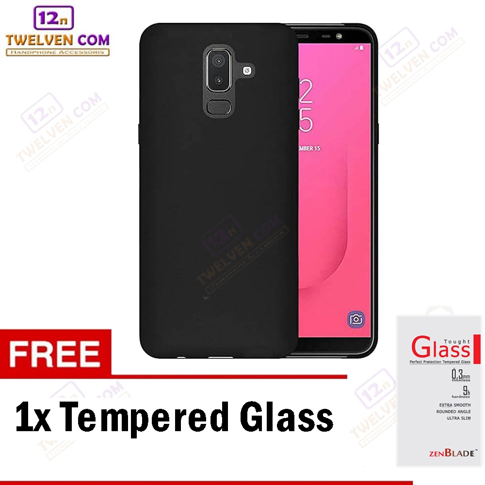 [FLASH SALE] Case Slim Matte Softcase Samsung J8 2018 - Free Tempered Glass