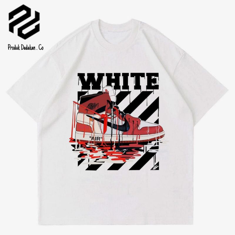 kaos OFF WHITE tshirt distro baju NIKE JORDAN t-shirt putih oversize rap tee lokal VINTAGE pria wani