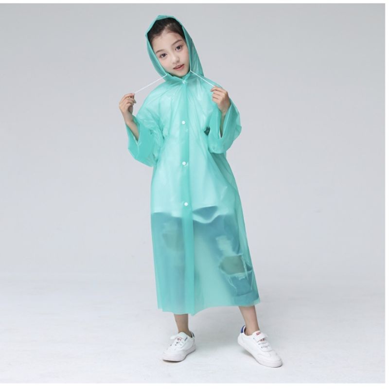 Jas Hujan Raincoat PEVA Anak Cewek Cowok Unisex 7-12thn