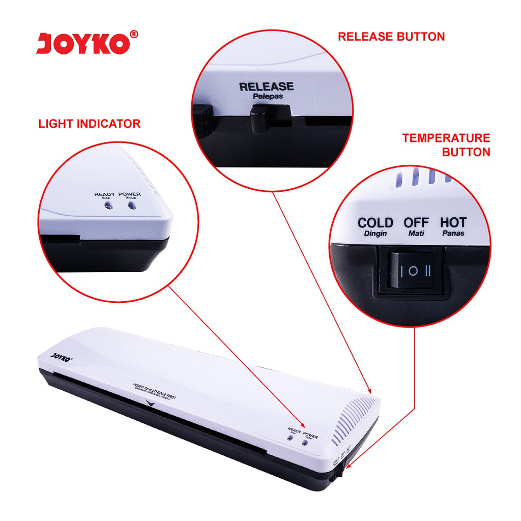 Mesin laminating joyko LM03 LM 03 A3 F4 laminasi ktp a4 panas dingin hot cold portable portabel