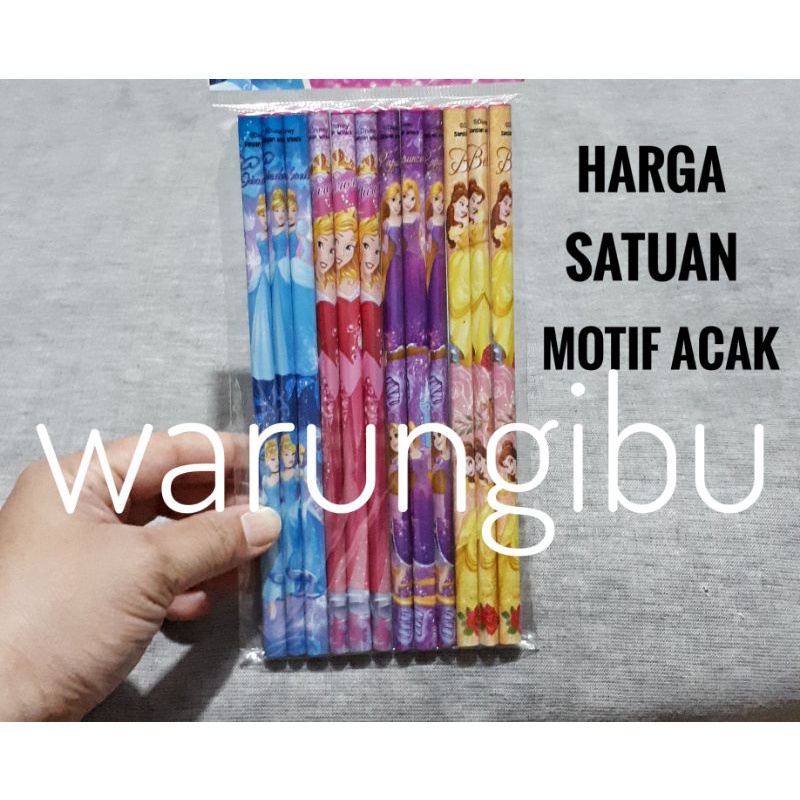 

Sansan Wawa Pencil Pensil Kayu Serut Motif Princess Disney