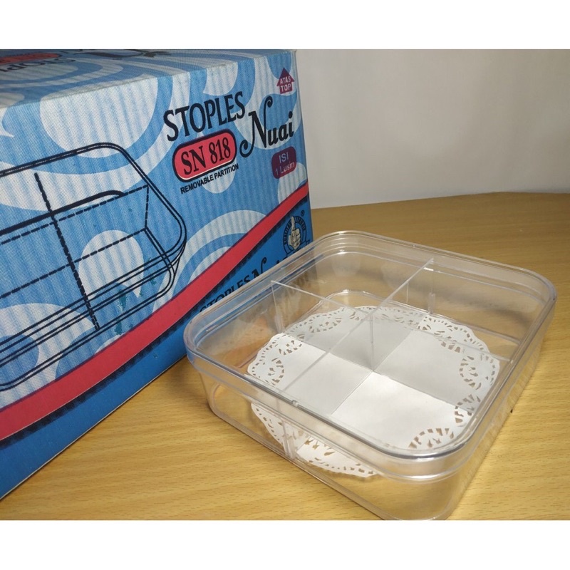 Toples Sekat 4 Transparant / Toples Nuai / Toples Sekat / Toples Dessert 4 Rasa