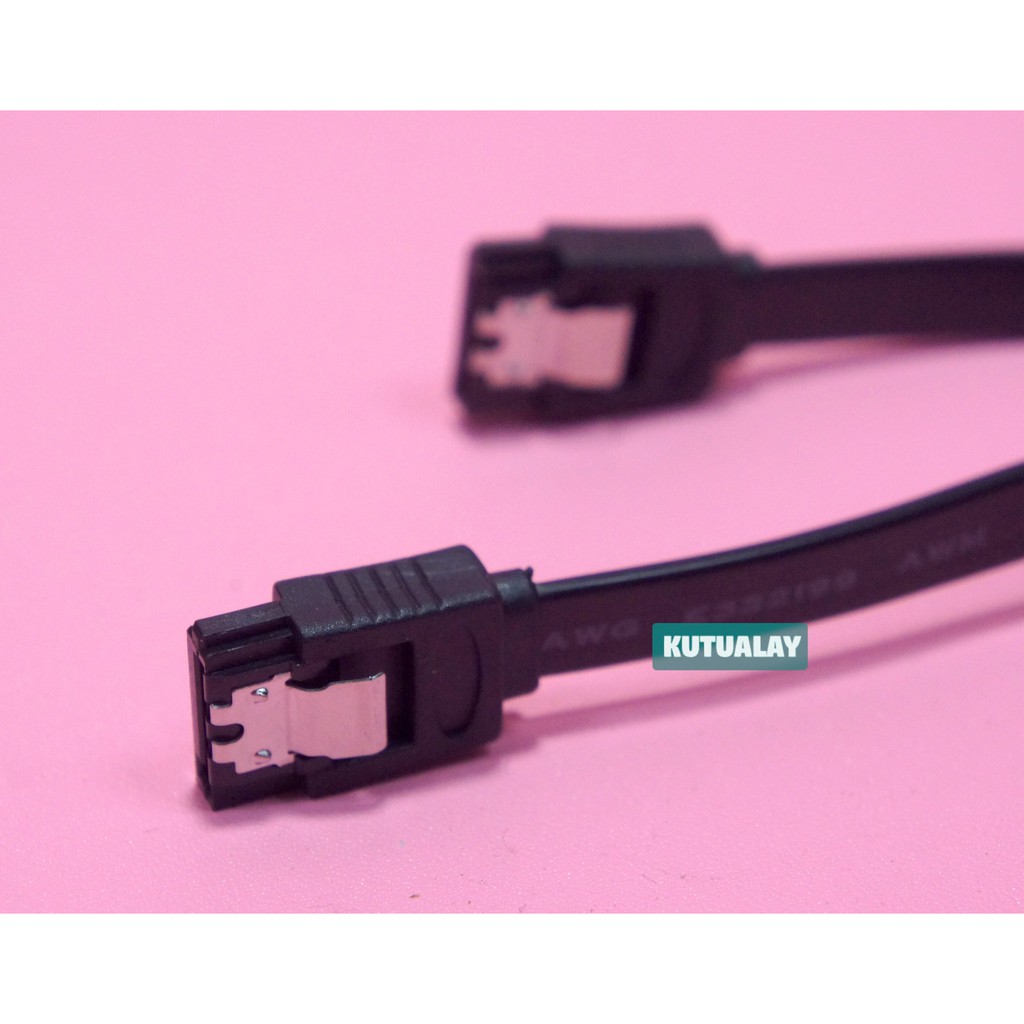 Kabel SATA3 6gbps Black Straight / Angle L SATA Hardisk HDD SSD PC Komputer CPU Hitam Lurus Bengkok