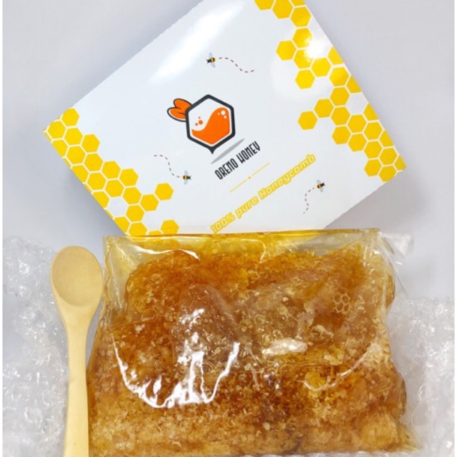 

Oreno Honey Madu Sarang/Honeycomb Asli Cerana Jenis Multiflora - 500gr