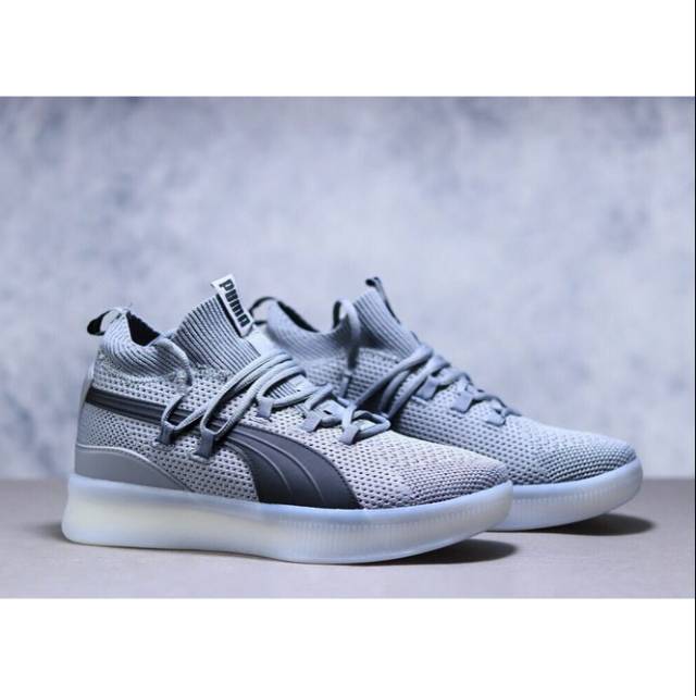 Puma Clyde curt grey black kualitas original premium Made in Vietnam