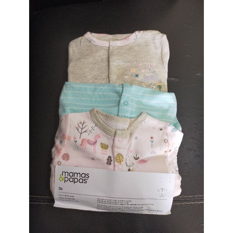 Mamas&amp;papas sleepsuit 3in1/ sleepsuit bayi import/ baju tidur bayi/ mamas papas