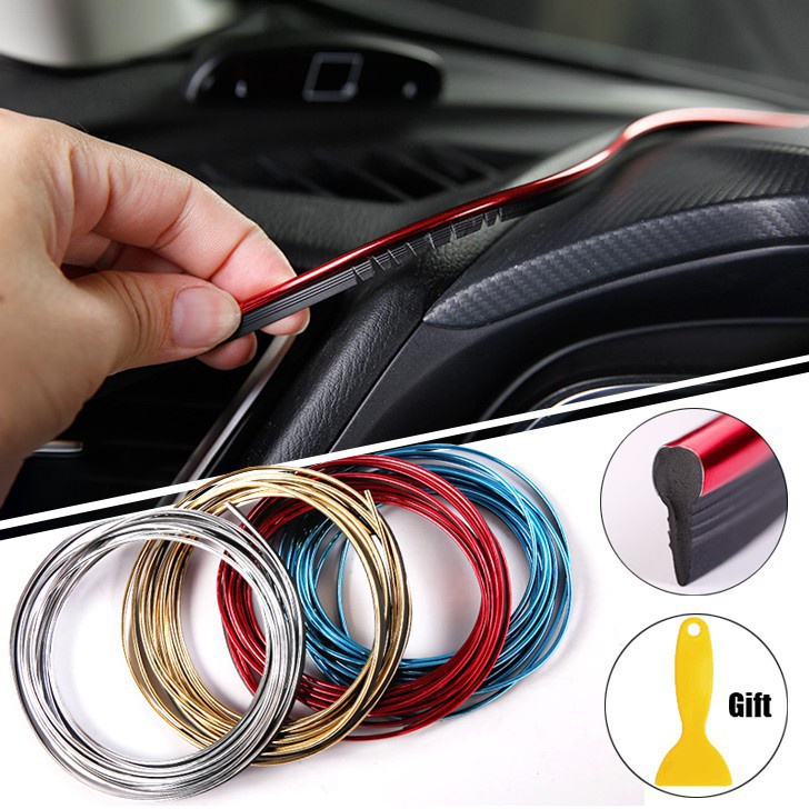 Stiker Strip 3d Panjang 5m Untuk Dekorasi Interior Mobil