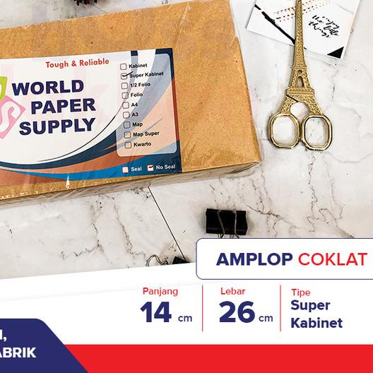

♠ Amplop Coklat non Seal WPS ukuran Super Kabinet ☇