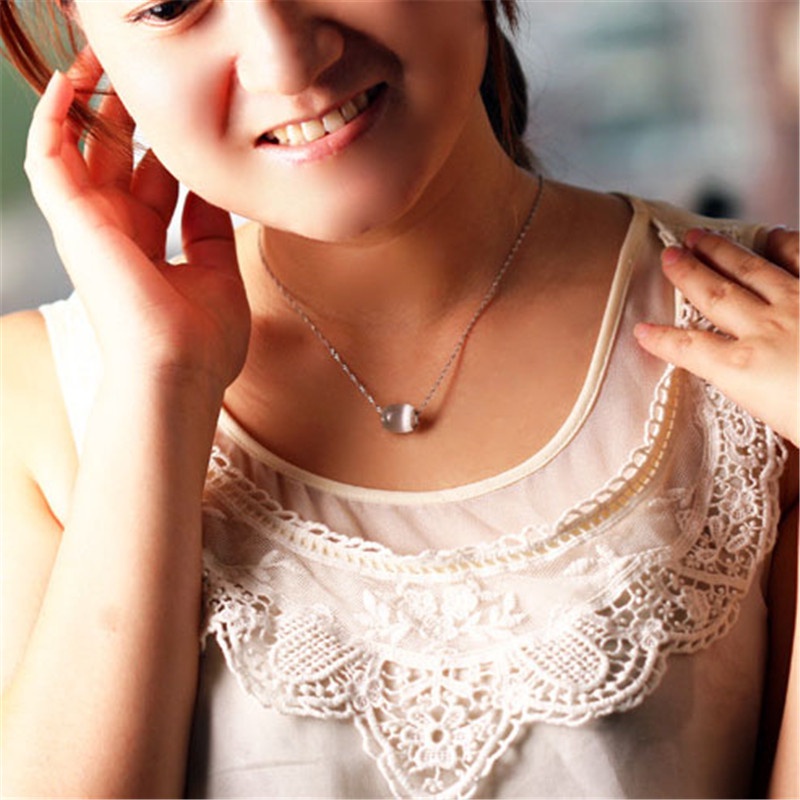 [Ready Stock]Simple Fashion Personality Opal Pendant Necklace