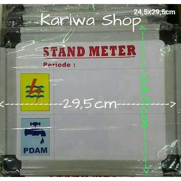 

Super Sale White Board Stand Meter Pln Dan Pdam; 24,5X29,5Cm Terlaris