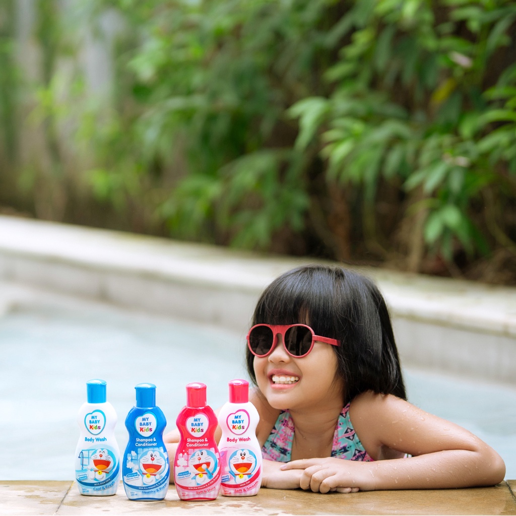 ★ BB ★  MY BABY Kids Shampoo &amp; Conditioner Doraemon 180 ml - Sampo &amp; Kondisioner Anak