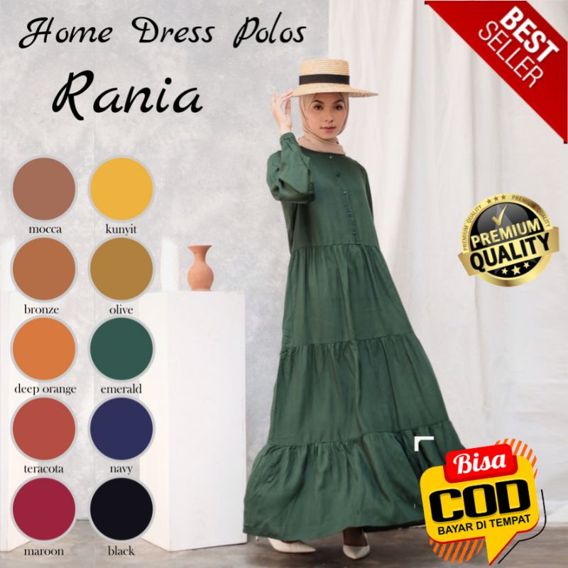 Dress Gamis Katun Rayon Polos Premium Jumbo LD120 LD106 Busui Terbaru Termurah