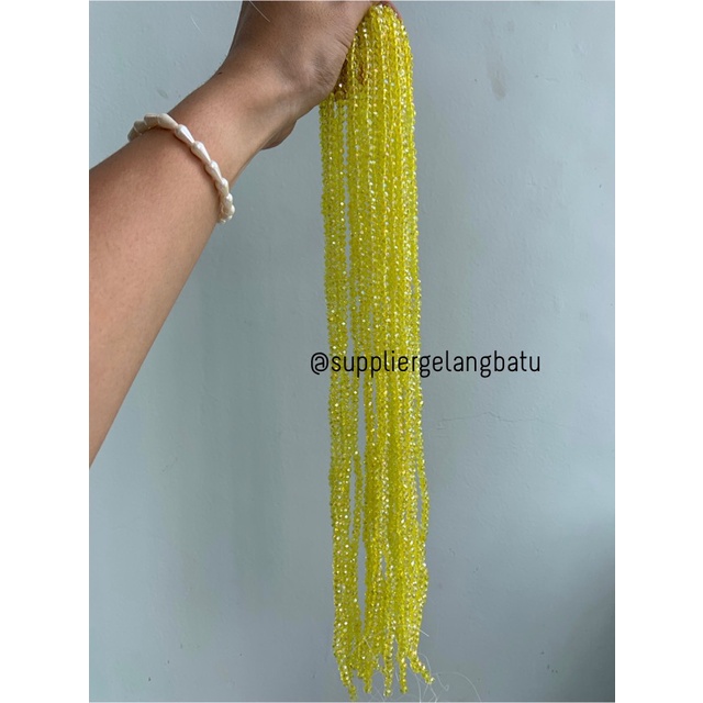 Crystal Ceko kilap 6mm yellow quartz kuarsa kuning bening kristal acc