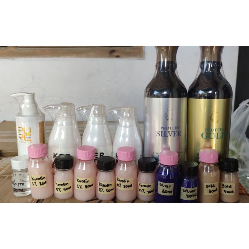 keratin treatment kemasan ekonomis silver gold