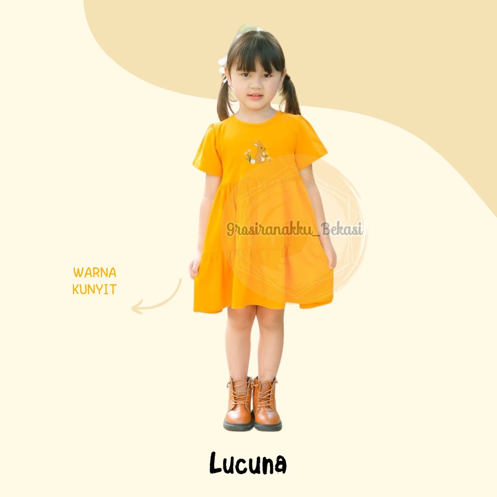 Dress Anak Rabbit Lucuna Mix Warna Size 1-5 Thn