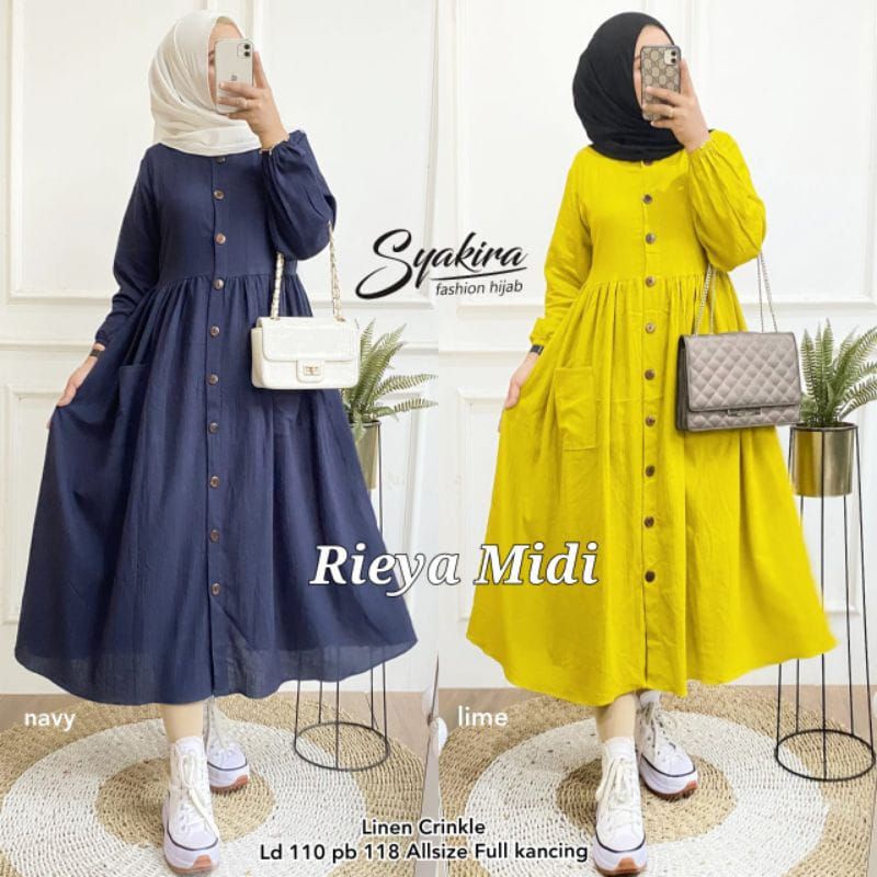 midi dress JUMBO LD 120 kantong