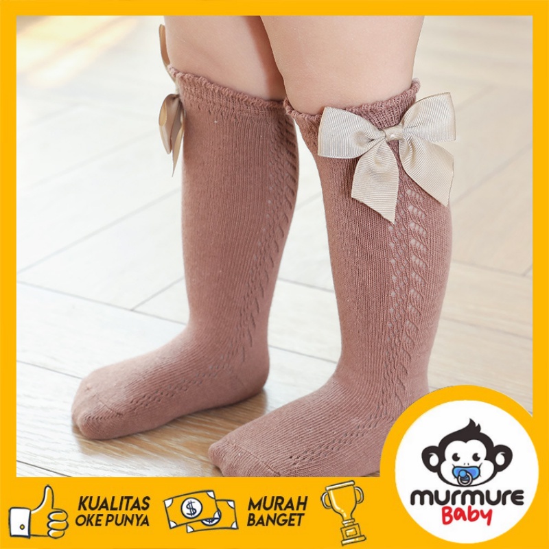 MURMURE.BABY I KAOS KAKI PANJANG BAYI ANAK BREATHABLE PITA IMPORT PREMIUM QUALITY