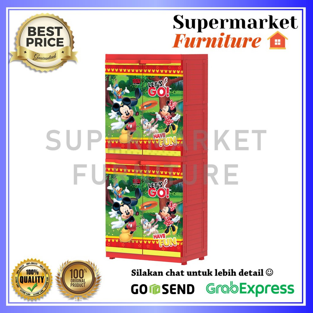Agen Lemari Plastik Naiba 4ssn Mickey Mouse/lemari Pakaian Naiba Termurah Ln0gKD3Ij88JK5